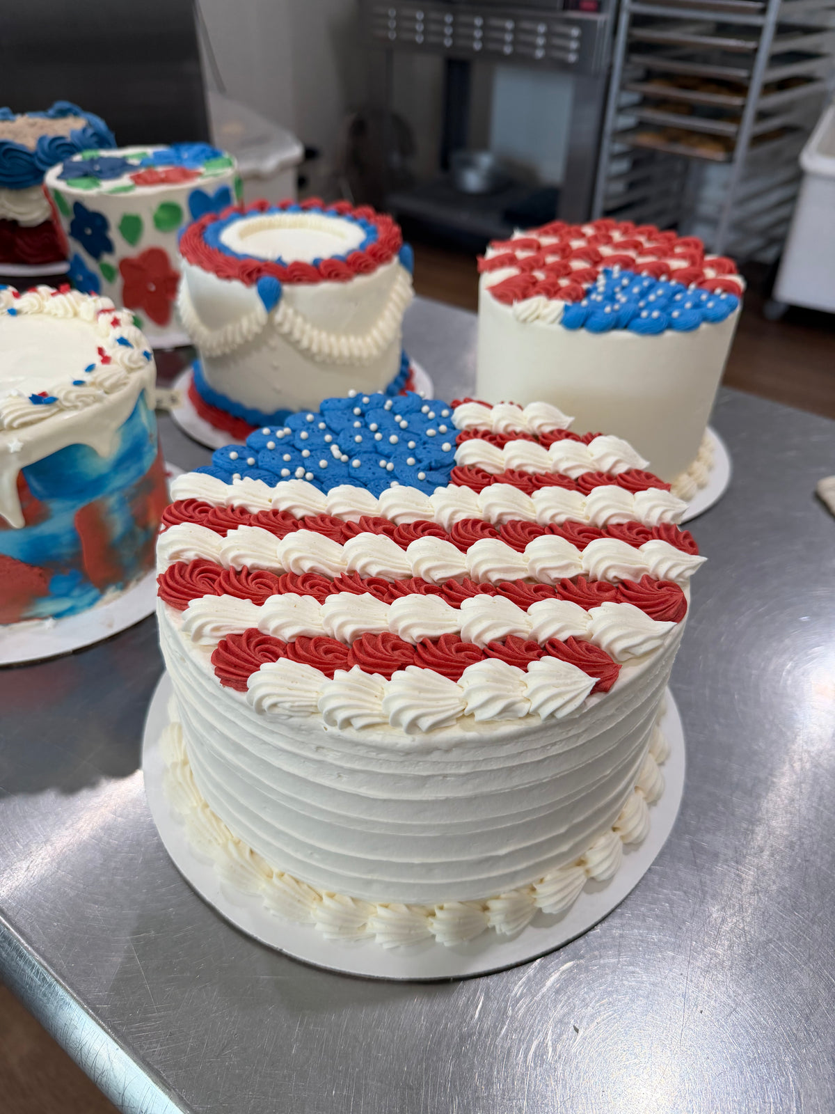 Extra 8" Strawberry Cake (Flag)