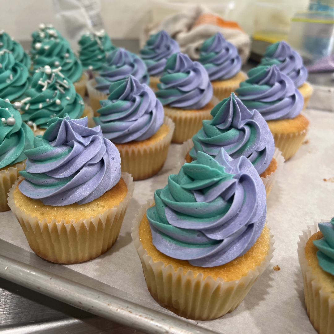 Double Color Swirl Cupcakes - custom
