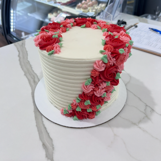 Cascading Flowers Cake - custom